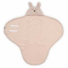Jollein Wrap Blanket Bunny Art.032-566-66020 Pink  vilnonė antklodė 100x105cm