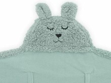 Jollein Wrap Blanket Bunny Art.032-566-66018 Ash Green  Ümbrikuketta fliis 100x105sm