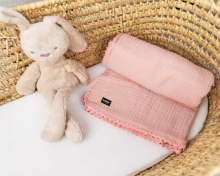 La bebe™ Muslin Blanket Art.132866 Pink
