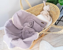 Baby Love Muslin Blanket Art.132869 Grey Высококачественное  муслиновое одеялко/пледик