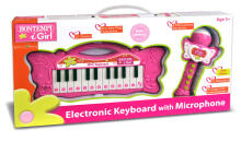 BONTEMPI 22 taustiņu elektroniskās tastatūras iGirl un karaoke mikrofona komplekts, 60 2171   