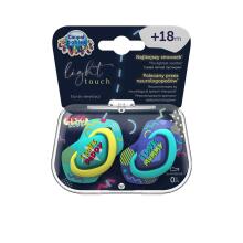 CANPOL BABIES silikona māneklītis, simetrisks NEON LOVE, 18m+, 2 gab, 22/654_blu