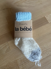 La Bebe™ Lambswool Natural Eco Socks Art.133519 Blue Dabīgas vilnas adītas bērnu zeķītes