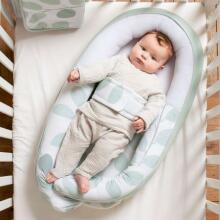 Doomoo Baby Cocoon Art.246928 Leaves Aqua Green