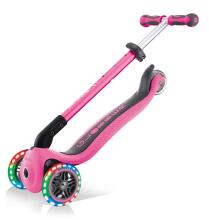 Globber Go Up Deluxe Lights Art.646-106 Deep Pink Самокат-велобег 4 в 1