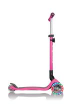 Globber Go Up Deluxe Lights Art.646-106 Deep Pink Самокат-велобег 4 в 1