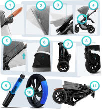 KinderKraft Prime  2 in1 Art.KKWPRIMNAVY200 Deep Navy
