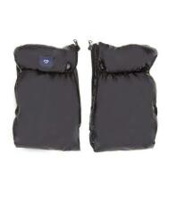 Ratiņu cimdi-mufta (divdaļīgie) PLUSH BLACK Womar M-059