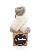 La Bebe™ Lambswool Natural Eco Socks Art.134390 Beige Baby Socks