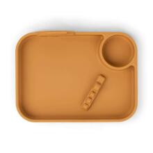 Done by Deer Peekaboo compartment plate Deer Friends, Mustard