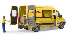 BRUDER 1:16 piegādes auto MB Sprinter DHL ar vadītāju, 02671