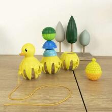 LALABOOM pērļu komplekts Pull Along Duck, 10gab.,  BL330