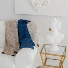 La Millou Merino Wool Blanket  Art.135503 Teal  100% meriinovillast beebitekk, suurusega 85x85cm