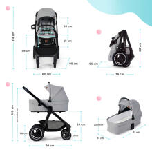 KinderKraft Everyday 2 in1 Art.KSEVER00LGR2000 Light Grey
