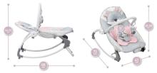 Momi Bouncer Luis Art.BULE00016 Pink Modern rocking chair with music and vibration