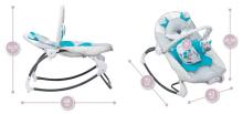 Momi Bouncer Luis Art.BULE00017 Blue Modern rocking chair with music and vibration