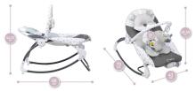 Momi Bouncer Luis Art.BULE00018 Grey Modern rocking chair with music and vibration