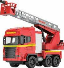 Toi Toys Racer Fire Art.203308371 Пожарная машина-конструктор с выдвижной лестницей и звуковыми эффектами