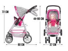Safety Kid Doll Stroller 4 in 1 Art.KP0300S