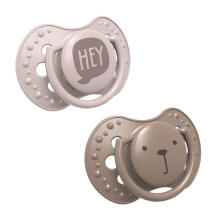 LOVI dinamiskais silikona knupītis HEY GIRL, 6-18m, 2 gab, brown, 22/887girl