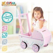 Woomax Doll Pram Art.46475 Mediniai vežimėliai lėlėms