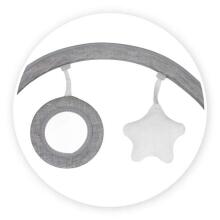 Momi Bouncer Tuli  Art.BULE00021 Wings Grey   Стильный детский шезлонг с музыкой и вибрацией