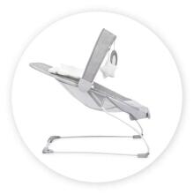 Momi Bouncer Tuli  Art.BULE00021 Wings Grey   Стильный детский шезлонг с музыкой и вибрацией