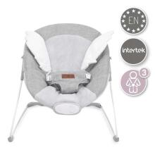 Momi Bouncer Tuli  Art.BULE00021 Wings Grey   Стильный детский шезлонг с музыкой и вибрацией