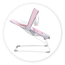 Momi Bouncer Tuli  Art.BULE00020 Wings Pink  Стильный детский шезлонг с музыкой и вибрацией