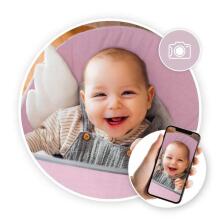 Momi Bouncer Tuli  Art.BULE00020 Wings Pink  Стильный детский шезлонг с музыкой и вибрацией