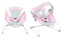 Momi Bouncer Tuli  Art.BULE00020 Wings Pink  Стильный детский шезлонг с музыкой и вибрацией