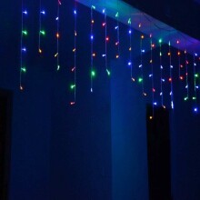 500 LED Kalėdinė girlianda "Varvekliai", ilgis 16m., įvairiaspalvės
