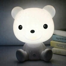 Nakts LED lampa bērniem - rotaļu lācītis, balta