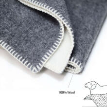 La bebe™ Lambswool 70х100 Art.140663 Grey/White 70x100 cm
