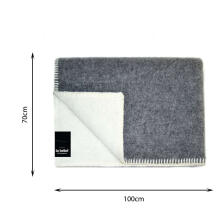La bebe™ Lambswool 70х100 Art.140663 Grey/White 70x100 cm