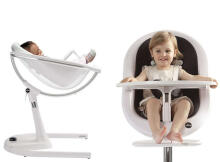 Mima Moon Art.H104RH-CL-W-SH101-SW White/Snow White Детский стульчик для кормления 2in1
