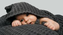 La Bebe™ NO Baby Towel  Art.141197 Indigo Dvielis bērniem ar kapuci no vafeļauduma 75x75cm (100% kokvilna)