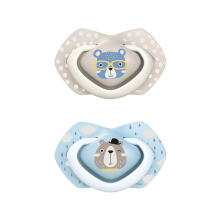 CANPOL BABIES silikona māneklītis, simetrisks BONJOUR PARIS, 0-6m, 2 gab, 22/647_blu