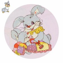 UR Kids Bedding Art.141385 Rabbit Pink Детский пододеяльник из 100% хлопка 75x100cm