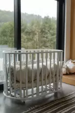 La Bebe™ Bed Kotto Olin 9 in 1 Art.141419 White Multifunctional wooden 9-in-1 transforming crib