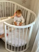 La Bebe™ Bed Kotto Olin 9 in 1 Art.141419 White Multifunctional wooden 9-in-1 transforming crib