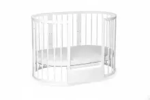 La Bebe™ Bed Kotto Olin 9 in 1 Art.141419 White Multifunctional wooden 9-in-1 transforming crib
