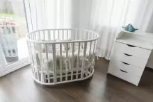La Bebe™ Bed Kotto Olin 9 in 1 Art.141419 White Multifunctional wooden 9-in-1 transforming crib