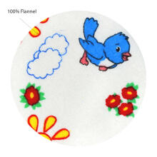 UR Kids Flannel  Art.141445 Birds White