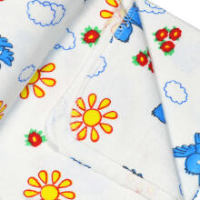 UR Kids Flannel  Art.141445 Birds White