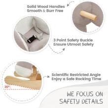 FUNLIO Mīkstā Zilonīša Šūpuļkrēsls Bērniem – Mīksts Pelēks Zilonis, 6 mēneši līdz 3 gadiem