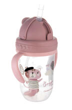 CANPOL BABIES mācību krūze BONJOUR PARIS, 6m+, 270ml, red, 56/607_red