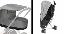 La bebe™ Visor Art.142593 Indigo_220 Universālais saules sargs (aizsargs) bērnu ratiem un autokrēsliem +DĀVANĀ funkcionālā somiņa no ūdens atgrūdošā auduma