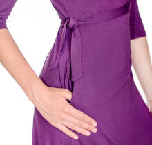 La Bebe™ Nursing Cotton Dress Donna Art.142856 Violet Pirms/Pēc dzemdību kleita/halāts