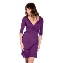 La Bebe™ Nursing Cotton Dress Donna Art.142856 Violet Pirms/Pēc dzemdību kleita/halāts